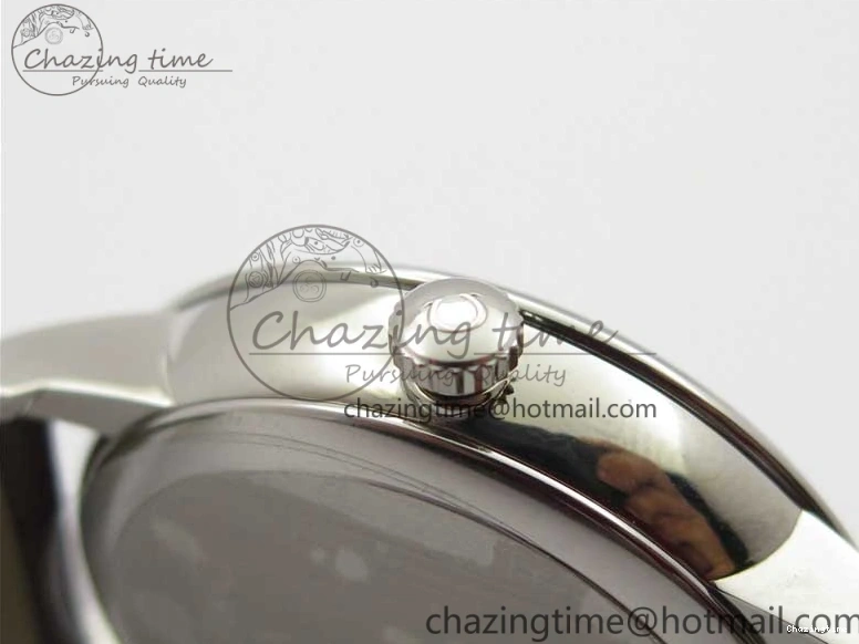 0110 Affordable De Ville Prestige Real PR SS ZF 1:1  Best Edition White Dial YG Markers Brown Leather Strap MIYOTA 7899